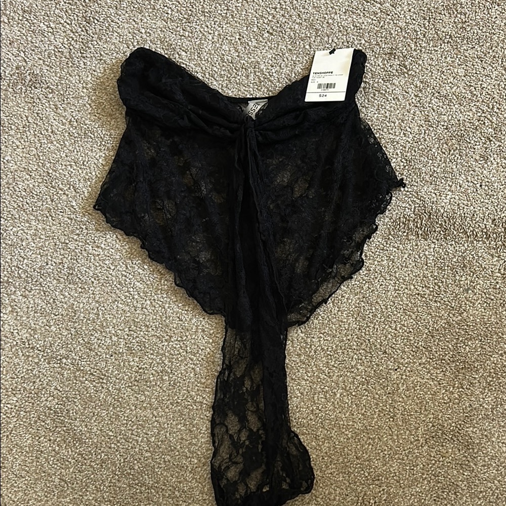 Elegant Black Lace tube top
